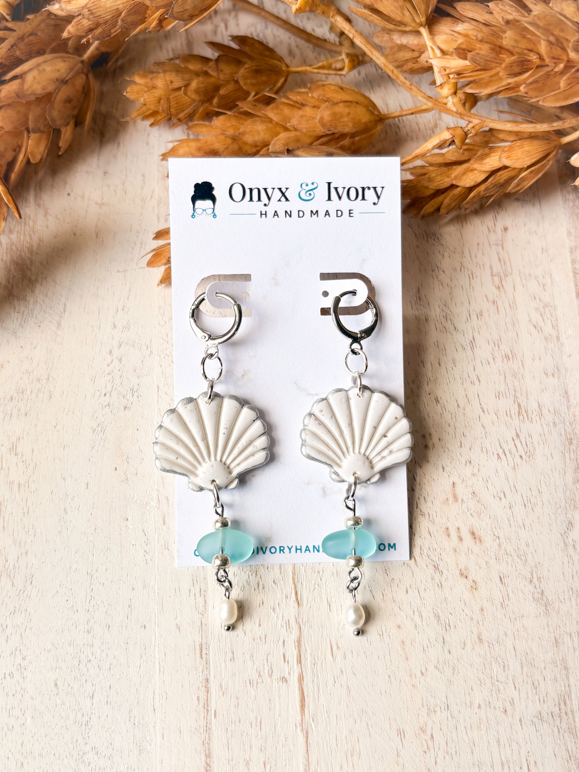 Mermaid Seashell Hoop Dangle