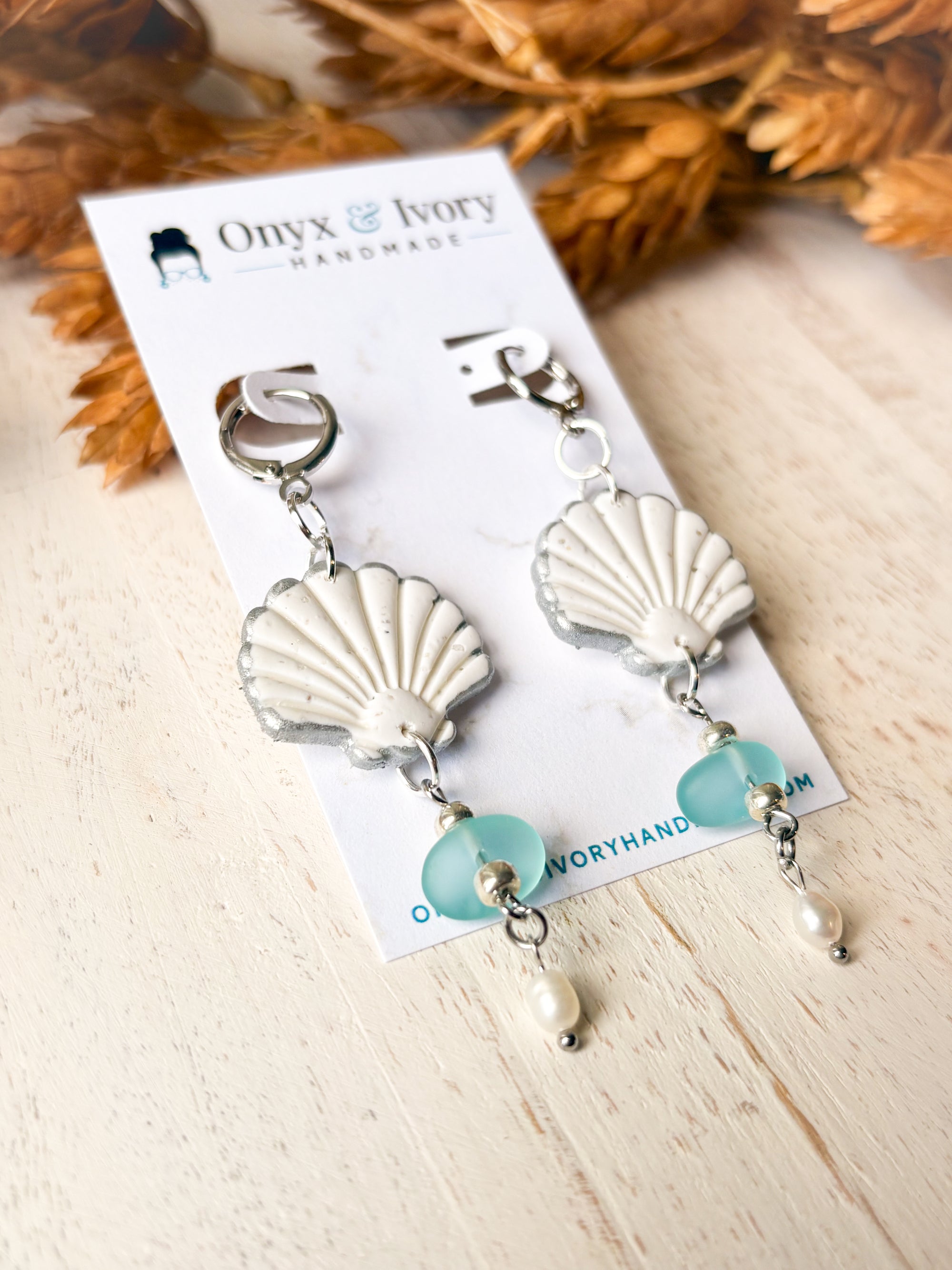 Mermaid Seashell Hoop Dangle