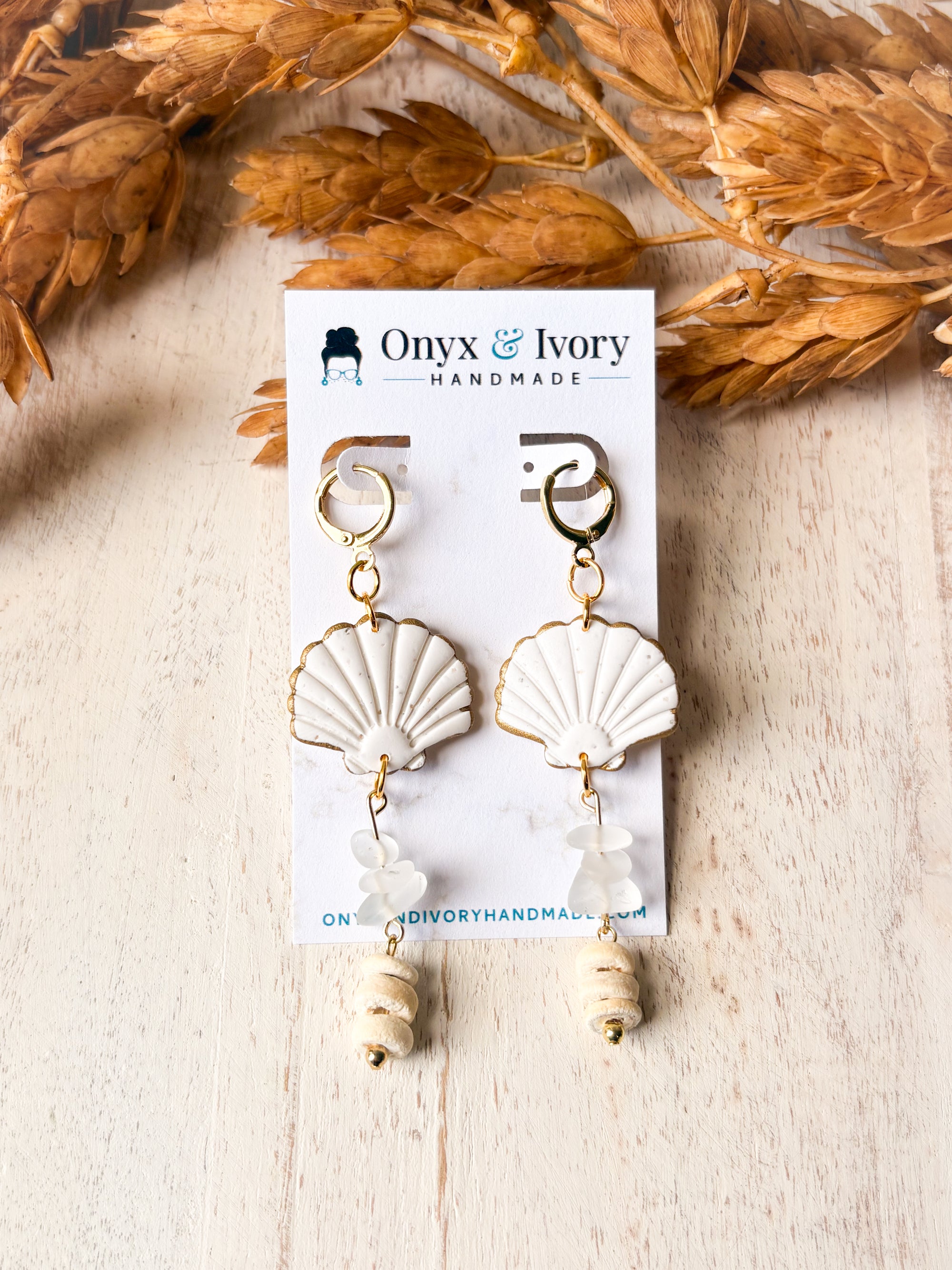 Mermaid Seashell Hoop Dangle