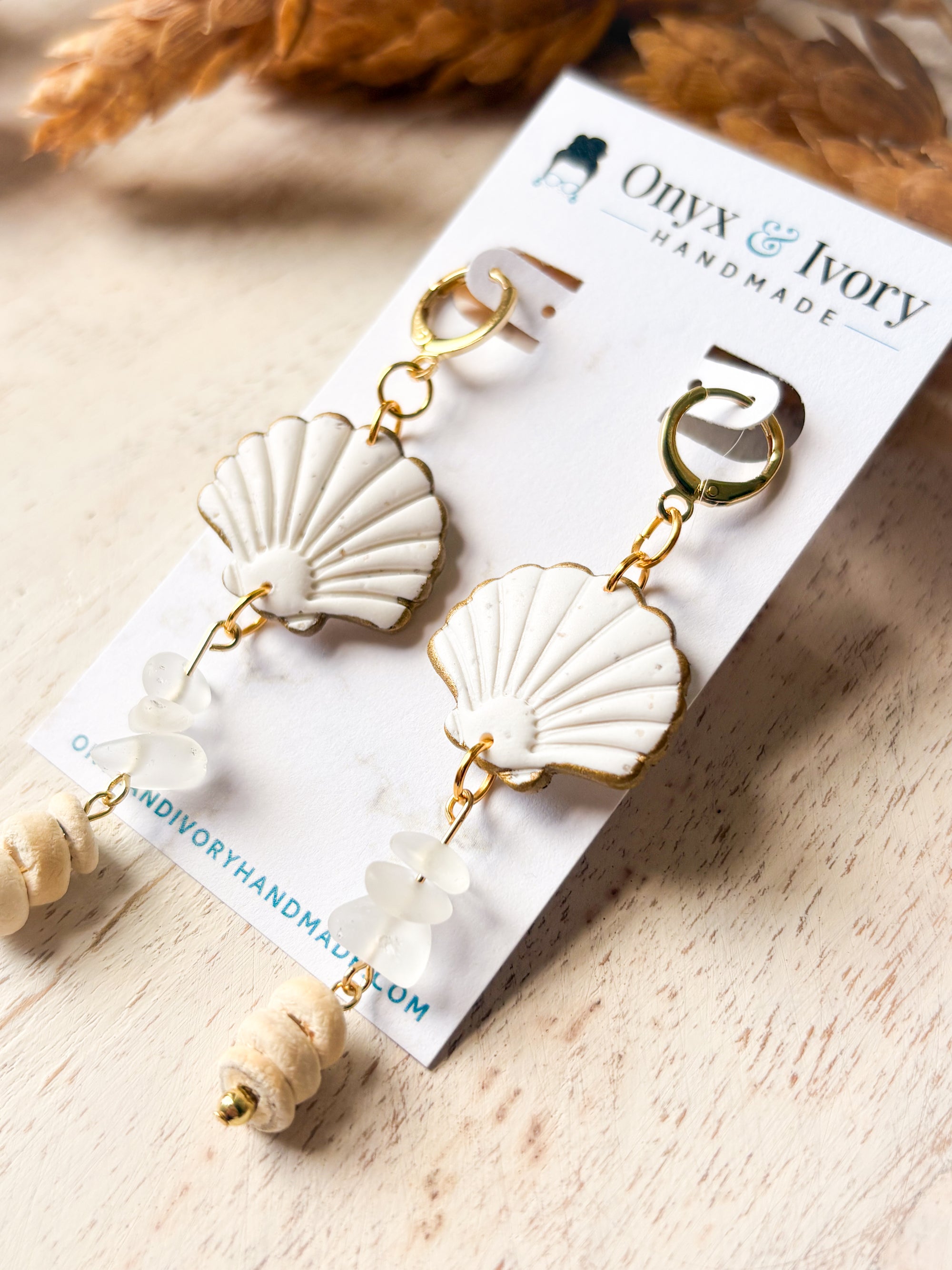 Mermaid Seashell Hoop Dangle