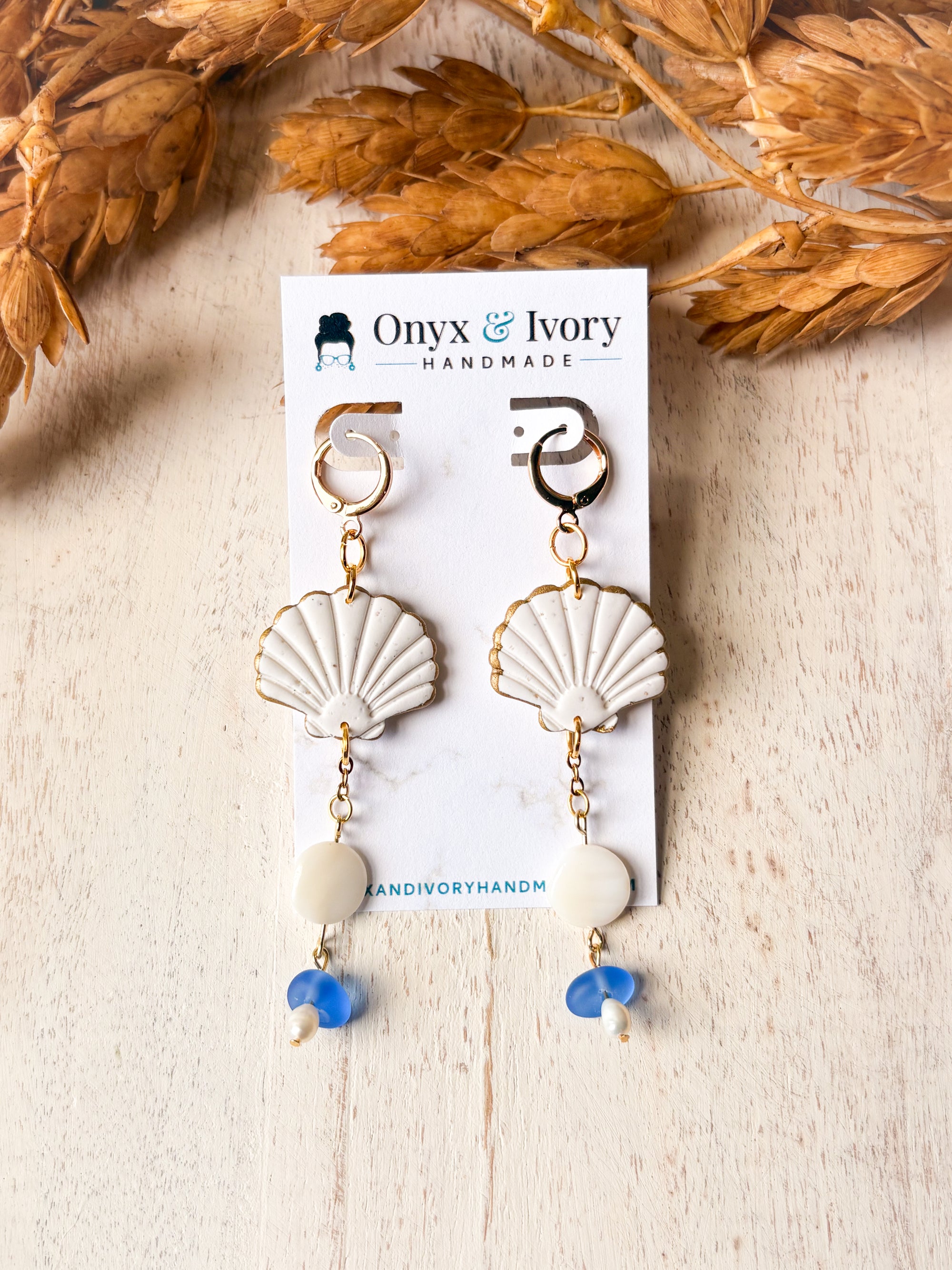 Mermaid Seashell Hoop Dangle