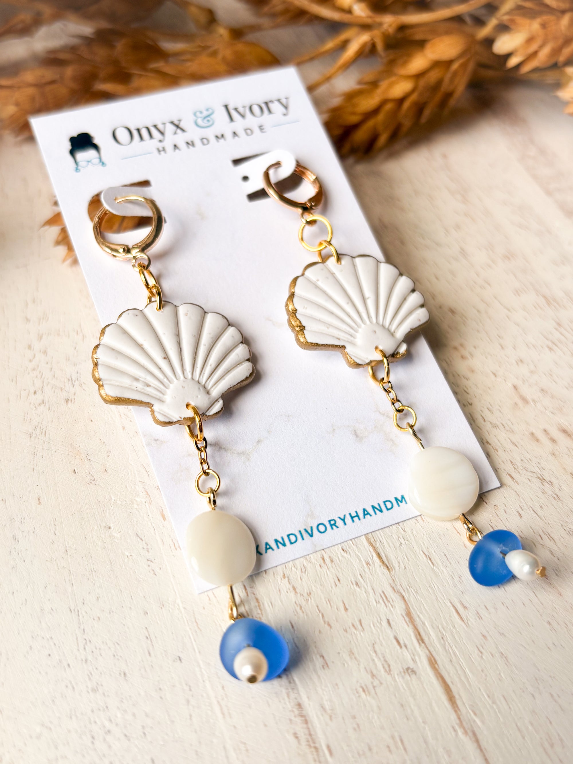 Mermaid Seashell Hoop Dangle