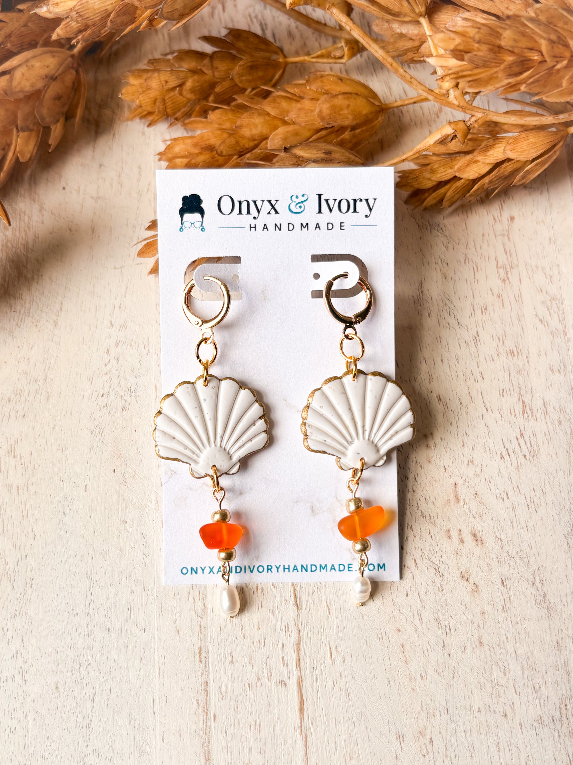 Mermaid Seashell Hoop Dangle