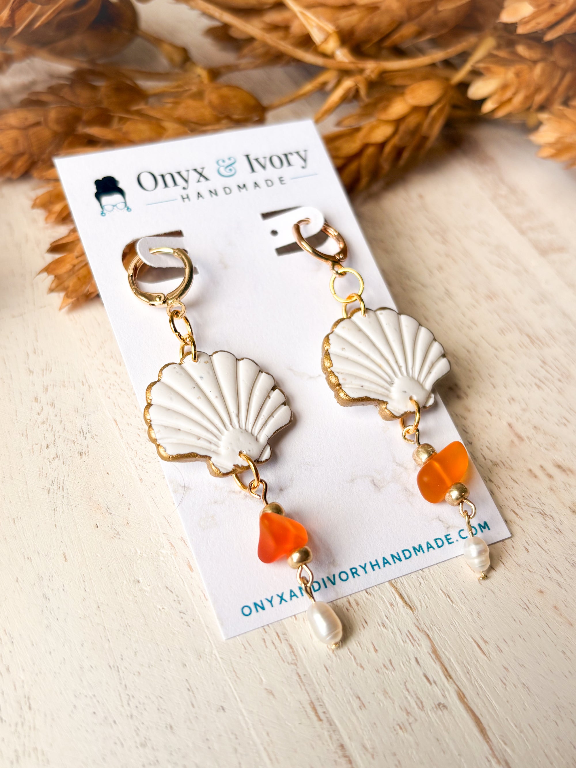 Mermaid Seashell Hoop Dangle