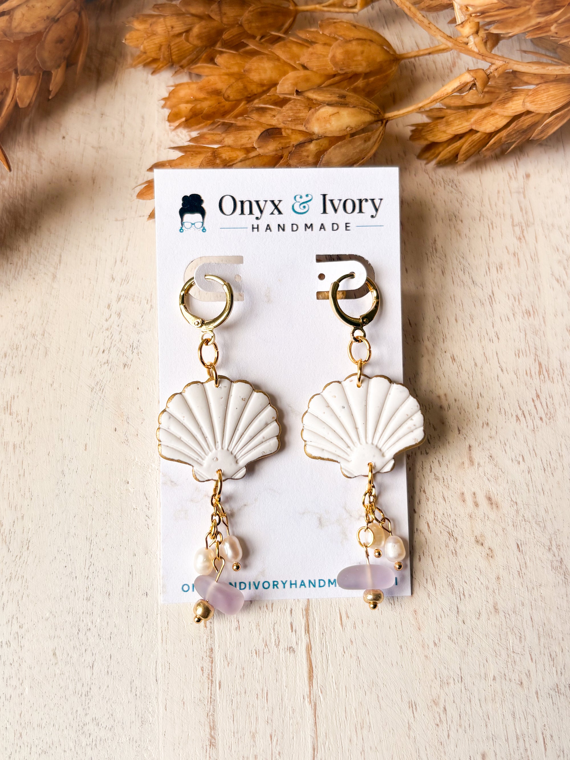 Mermaid Seashell Hoop Dangle
