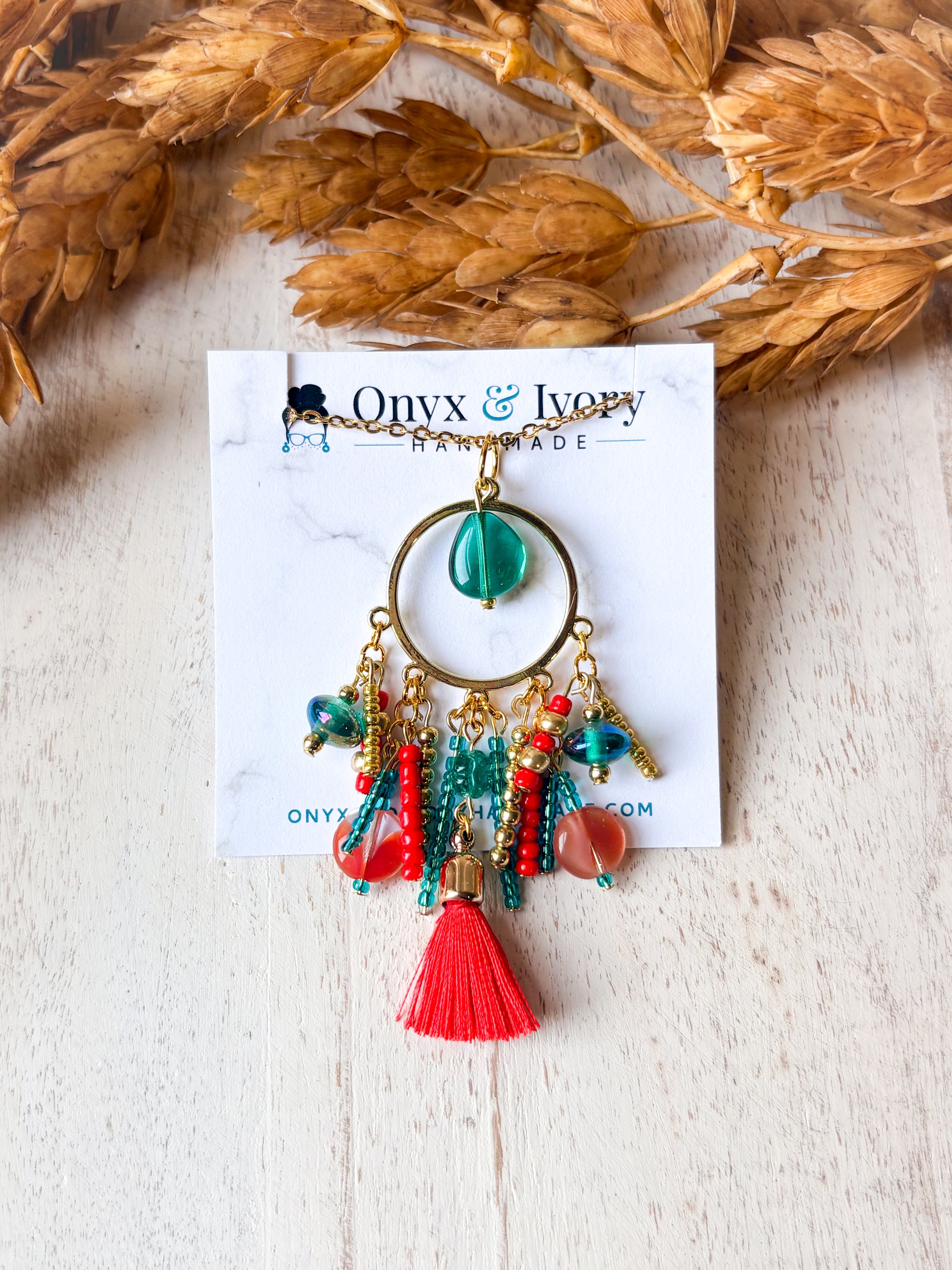 Beaded Pendant Necklace
