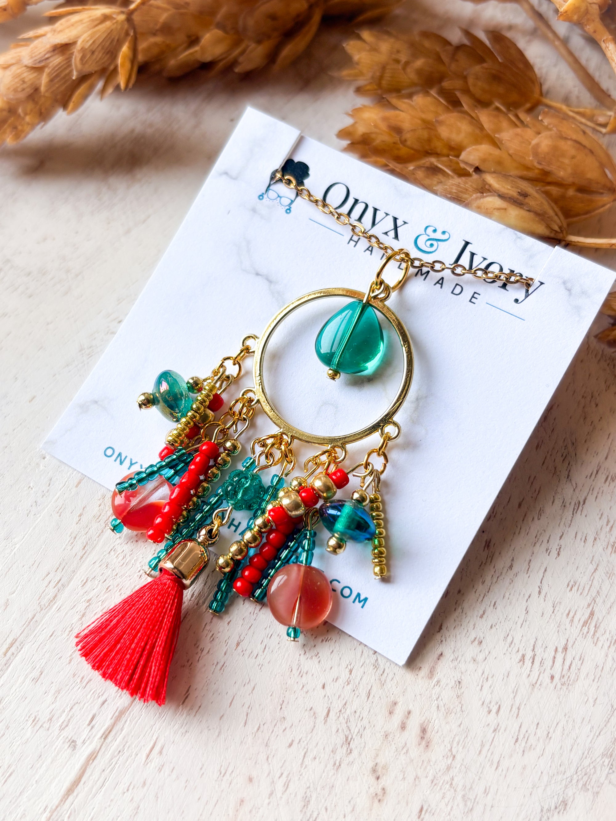 Beaded Pendant Necklace