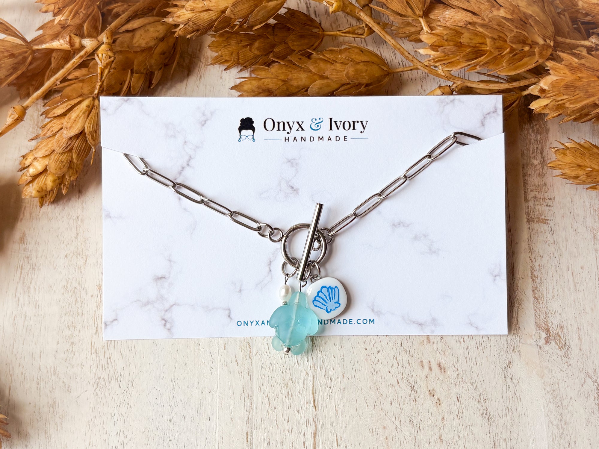 Turtle Charm Necklace (silver)