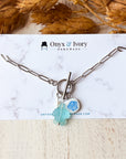 Turtle Charm Necklace (silver)