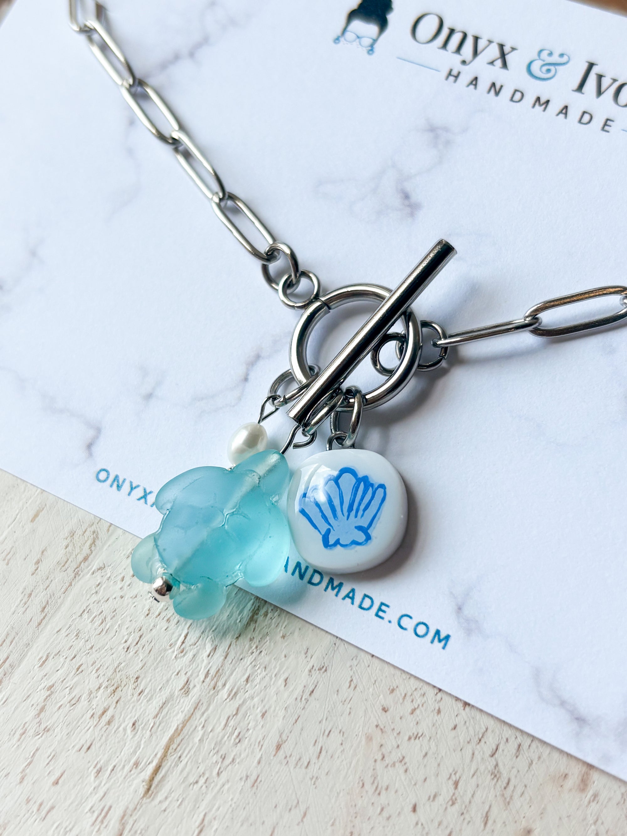 Turtle Charm Necklace (silver)