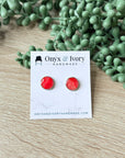 Pink Tourmaline Birthstone Studs