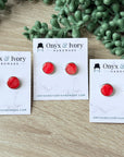Pink Tourmaline Birthstone Studs