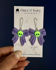 Glittery Glow Bow Threaded Dangle