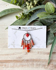 Coral Kiss Beaded Pendant Necklace