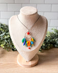 Artist's Palette Beaded Pendant Necklace