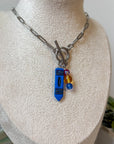 Blue Crayon Charm Necklace