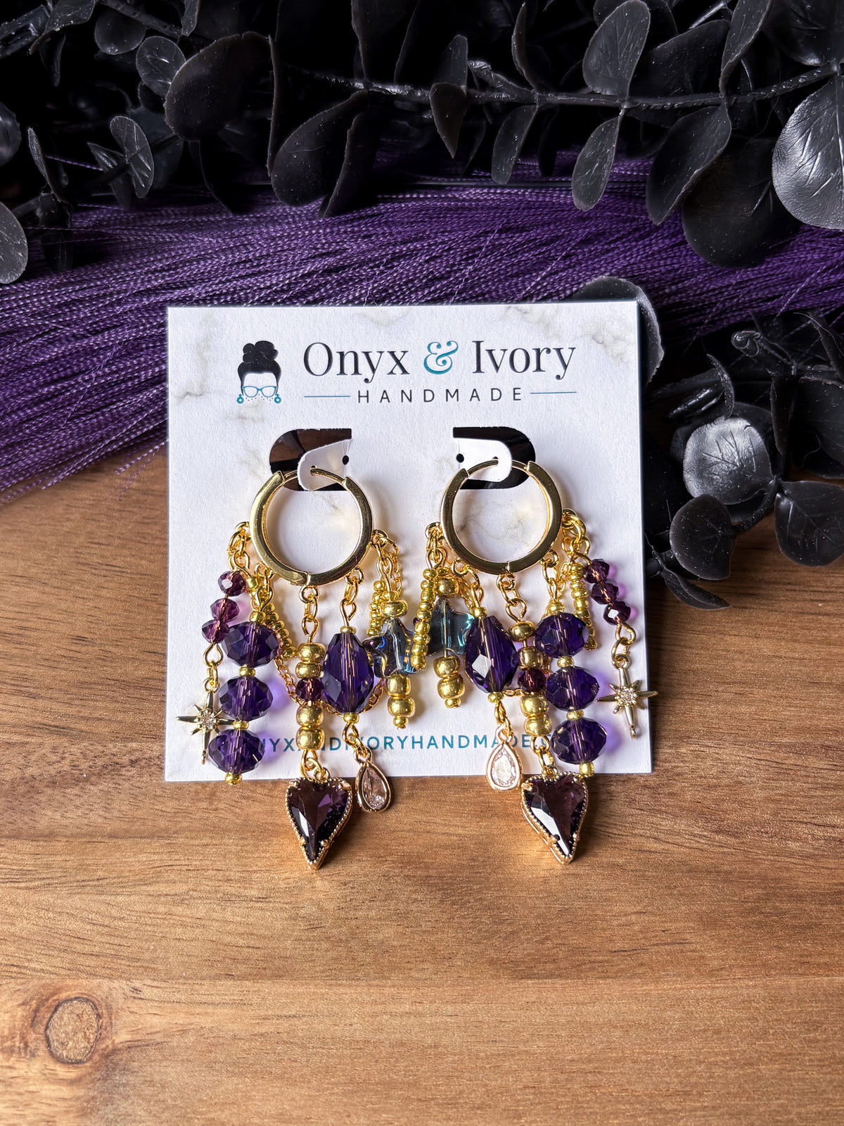 Spell Caster Beaded Hoops