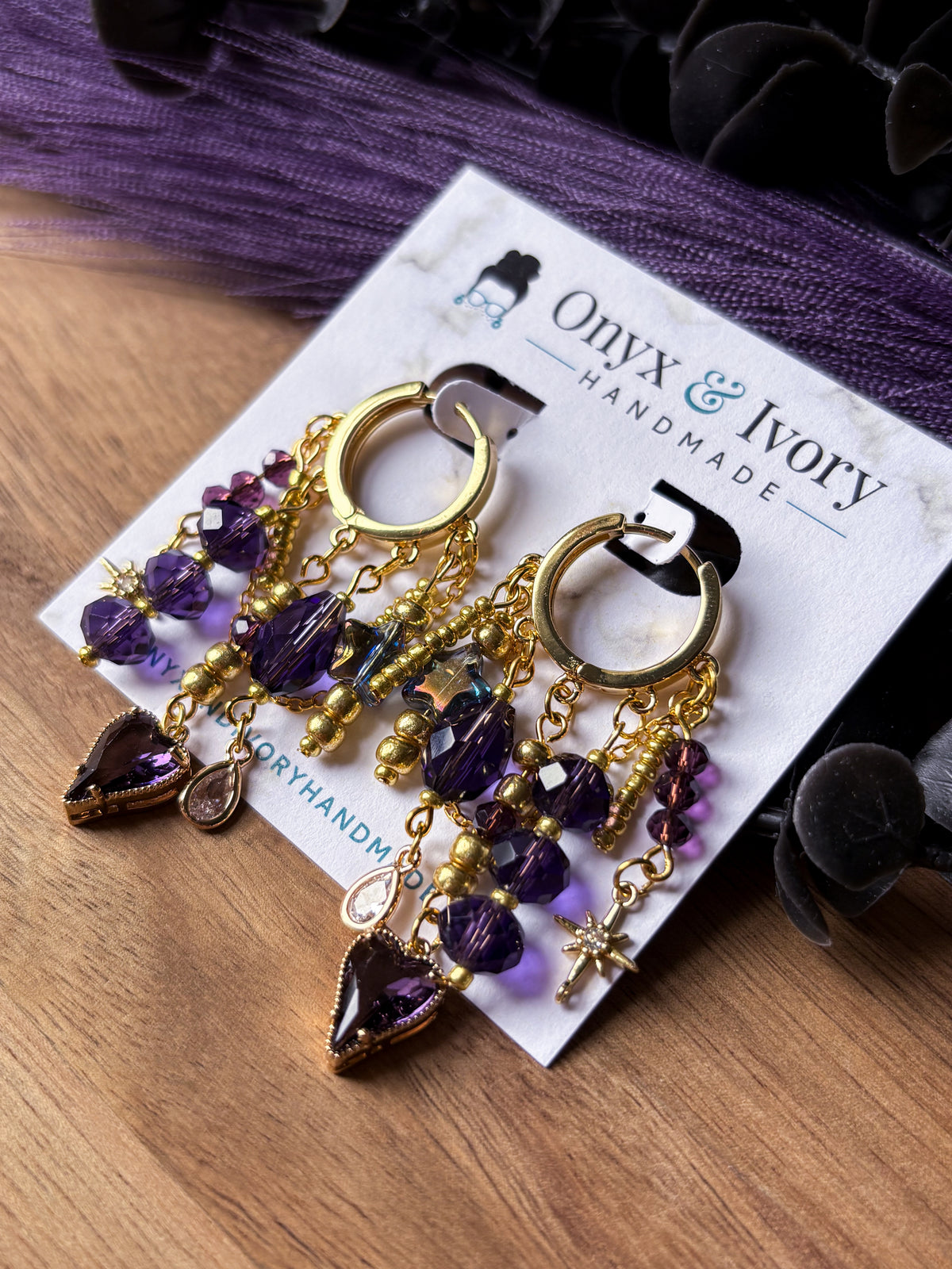 Spell Caster Beaded Hoops