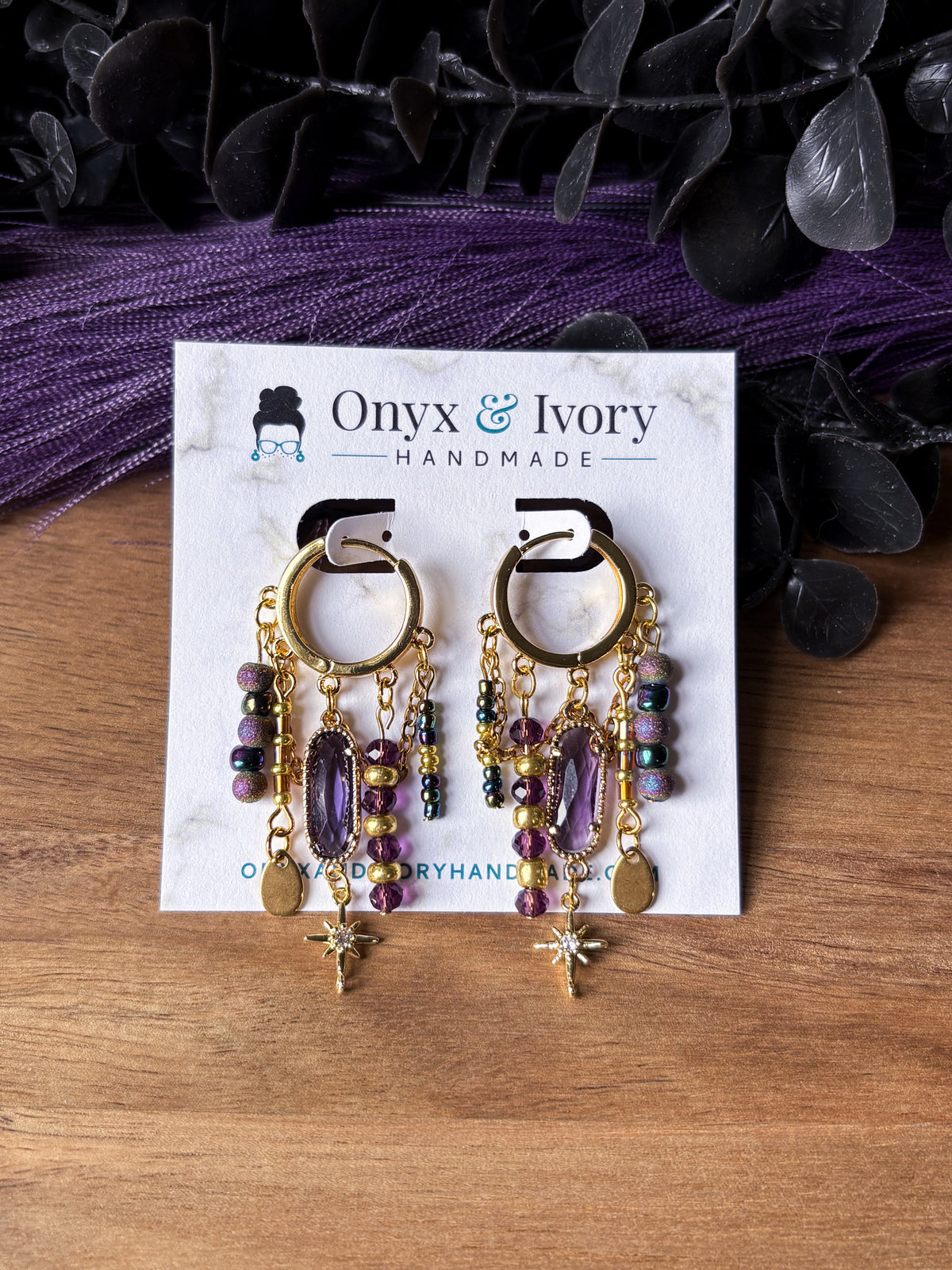 Witching Hour Beaded Hoops