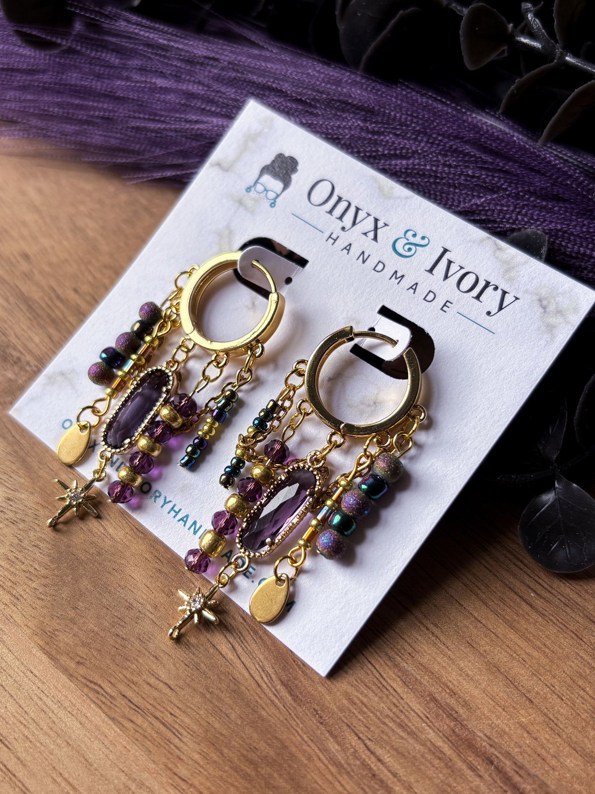 Witching Hour Beaded Hoops
