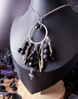 Goth Glam Beaded Pendant Necklace