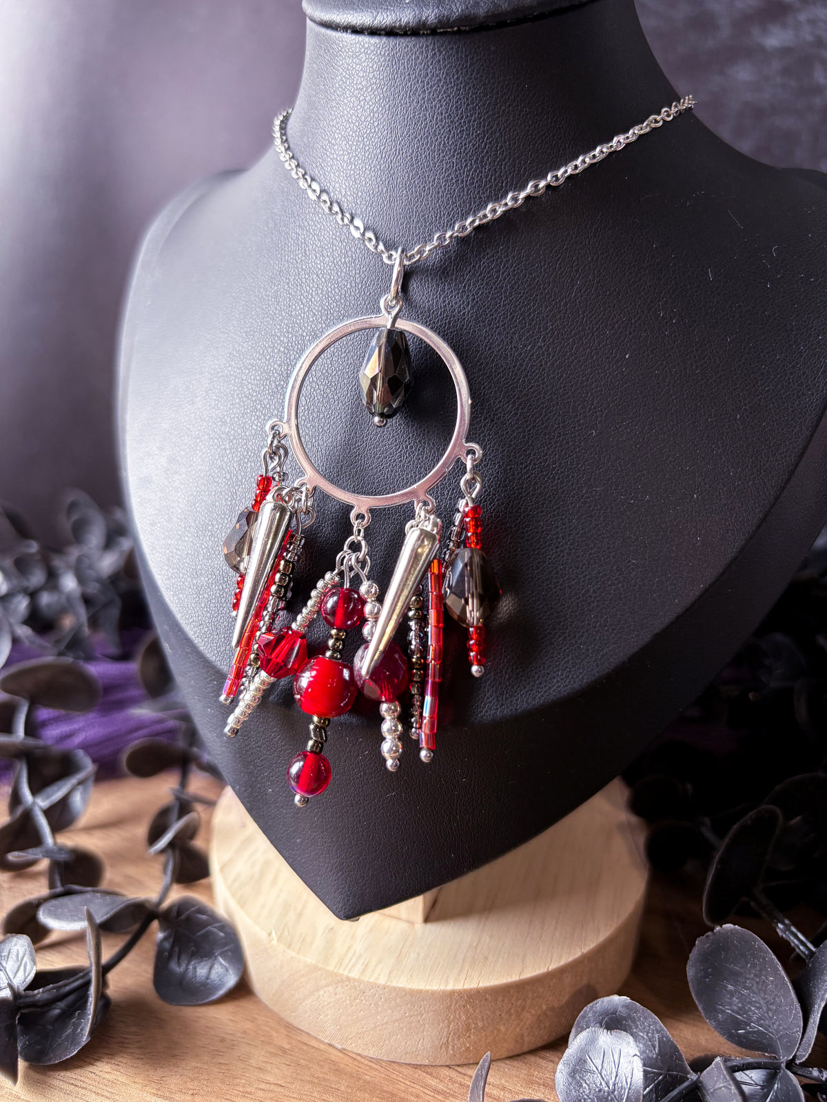 Dracula Beaded Pendant Necklace