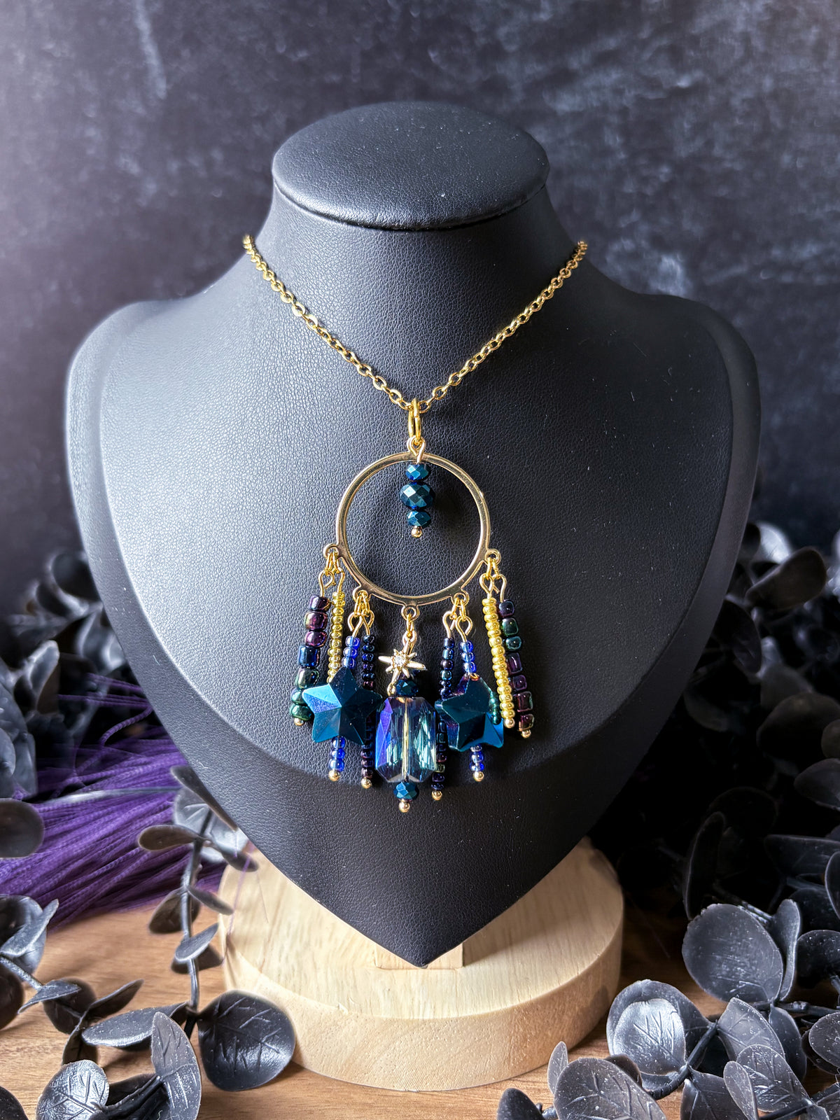 Wish Upon A Star Beaded Pendant Necklace