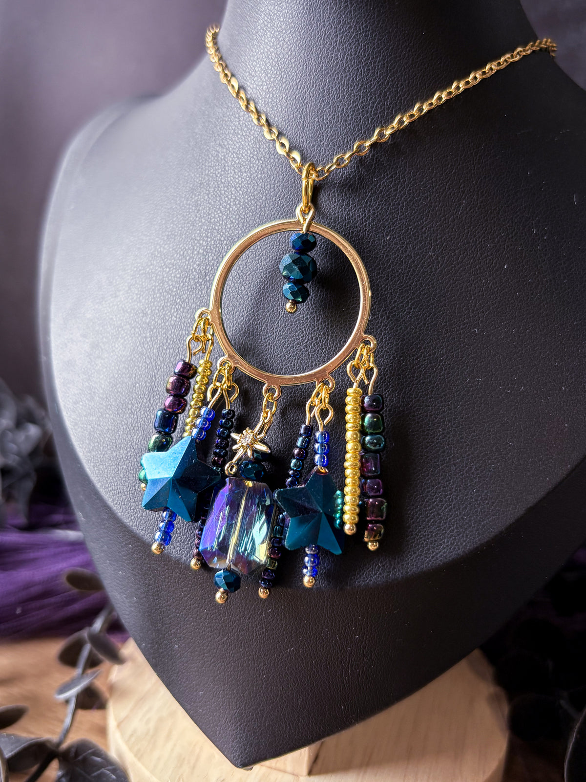 Wish Upon A Star Beaded Pendant Necklace