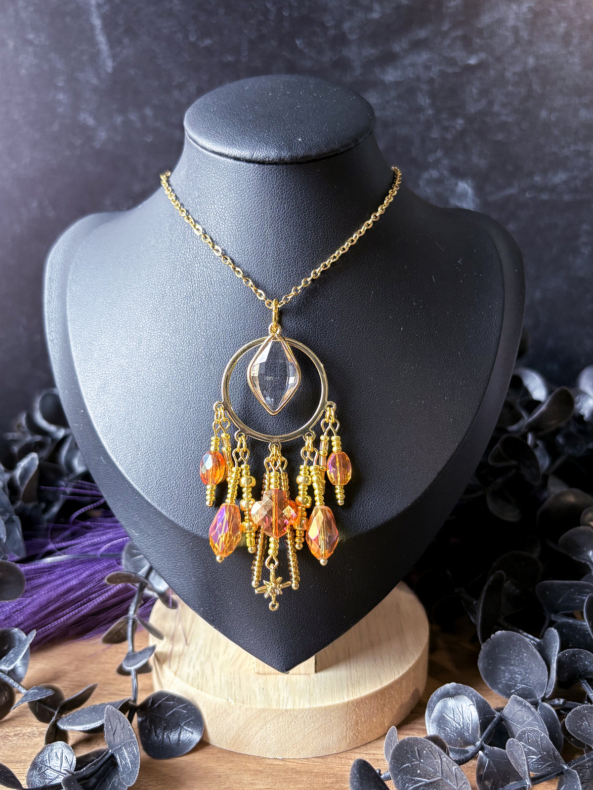 Rising Sun Beaded Pendant Necklace