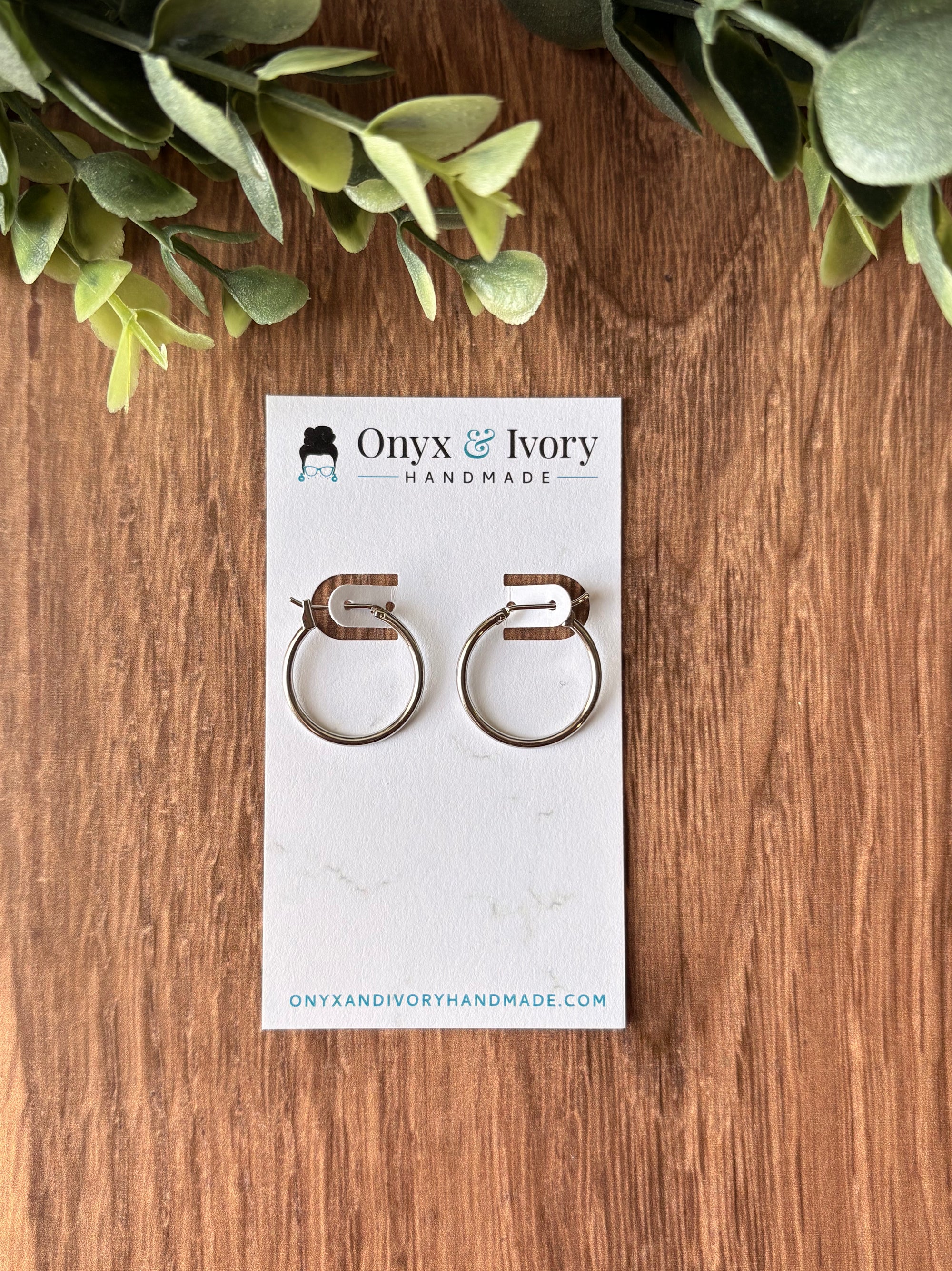 Circular Charm Hoops (gold &amp; silver)