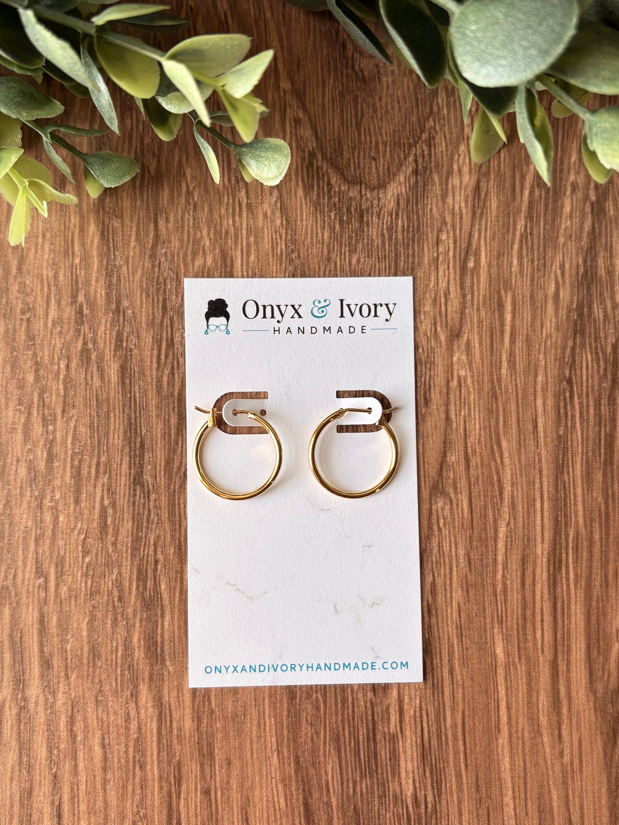 Circular Charm Hoops (gold &amp; silver)