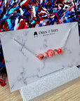 Red, White & Blue Becky Beaded Necklace