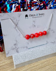 Red Becky Beaded Necklace