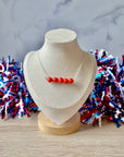 Red Becky Beaded Necklace