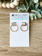 Load image into Gallery viewer, Circular Charm Hoops (gold &amp; silver)
